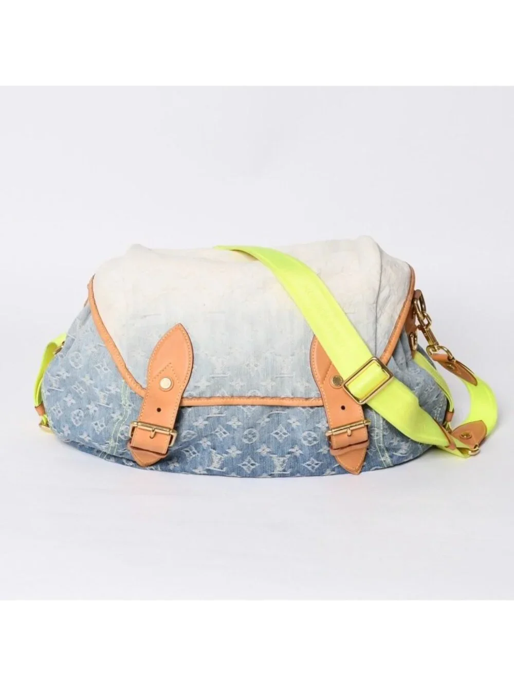 Louis Vuitton Denim Sunrise Shoulder Bag Blue Gradation